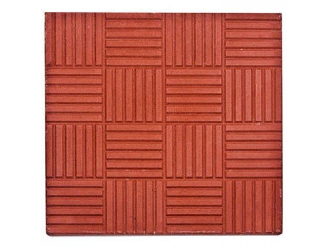 Тротуарная плитка Паркет красный 302х302х3 мм