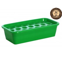 Ящик для рассады с лотком д/выращивания лука 19 ячеек зеленый