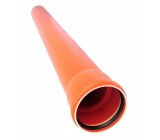 Труба D160мм L-1000мм для наруж.канализации оранж.