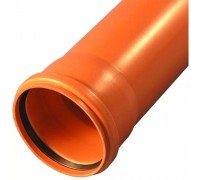 Труба D160мм L2000мм для наружней канализации оранжевая