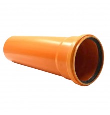 Труба D160мм L3000мм для наружней канализации оранжевая