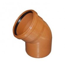 Отвод D160мм угол 45 для наружней канализации оранжевый