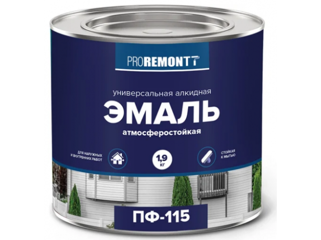 Эмаль ПФ-115 Лакра PROREMONTT красный 1,9 кг Л-С