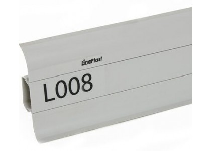 Плинтус ПВХ Line Plast L008 Серый однотонный L=2,2м  мягк.к (1 уп-40 шт)