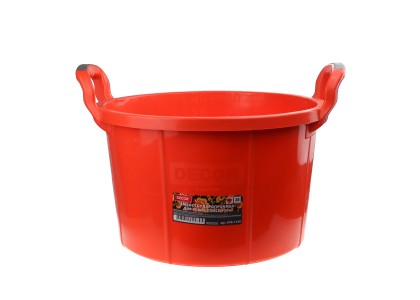 Таз строительный, ударопрочный, ручка 2К, 30л, DECOR