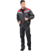 Костюм летний МАСТЕР ПРОФИ куртка, полукомбинезон размер  96-100, рост 182-188 серый-красный
