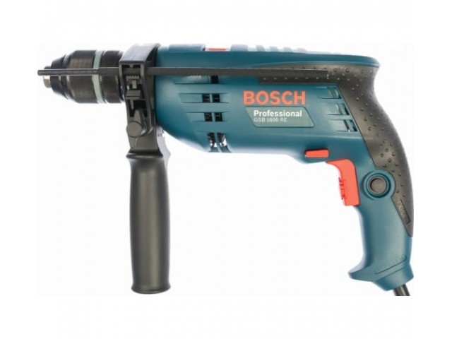 Дрель ударная Bosch GSB 1600 RE, 700 Вт, БЗП 13 мм, 0-3000 об/мин