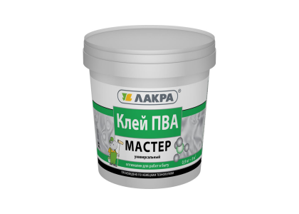 Клей ПВА Лакра универсальный Мастер 0,9 кг Л-С канистра
