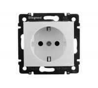 Розетка 1-местная с/п Valena с заземлением белый LEG-774420
