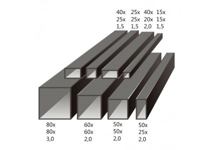 Труба профильная 80*80*3,0мм (1м) зеленая