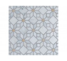 CAMOMILE мозаика из натурального мрамора полированная 305х305х10мм  на сетке(11шт/кор)