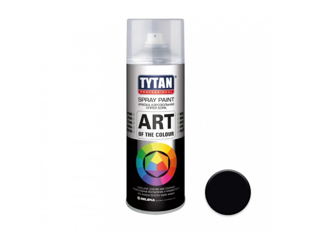 Краска аэрозольная универсальная Tytan Professional Art of the colour черная глянцевая 9005 283 г.