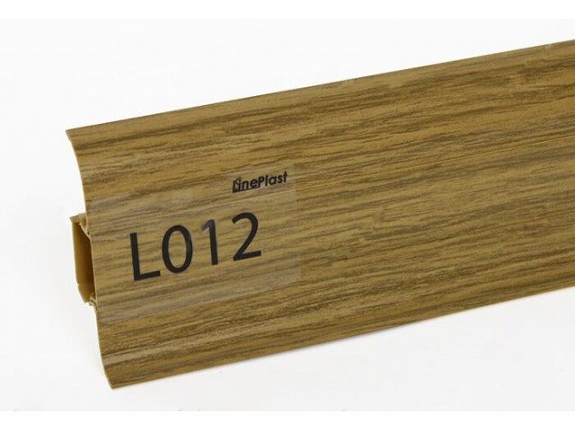 Плинтус ПВХ Line Plast L012 Дуб рустик  L=2,2м  мягк.к (1 уп-40 шт)
