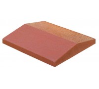 Козырек для забора широкий 280х390 мм красный