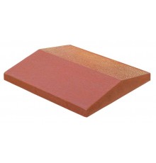 Козырек для забора широкий 280х390 мм красный