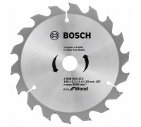 Диск пильный 160 х 20/16 мм, 18Т, по  дереву, ECO WO Bosch