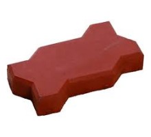 Тротуарная плитка Волна красная 260х130х56 мм (30 шт/м2)