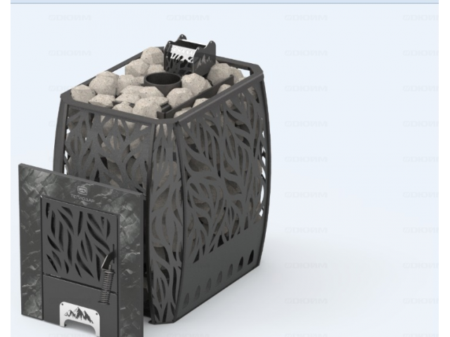 Печь-каменка Скала 12Т стекло