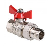 Кран шаровой Valtec Base с американкой VT.227.N.06 ВР/НР бабочка