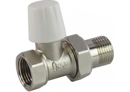 Клапан запорный для радиаторов ДУ-15 РУ-10 вн/р прям никель Ogint