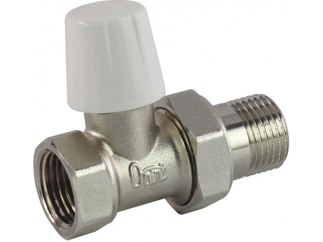 Клапан запорный для радиаторов ДУ-15 РУ-10 вн/р прям никель Ogint