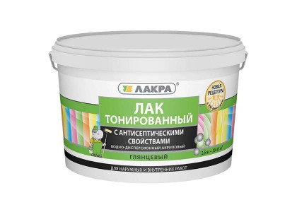 Лак Лакра ВД тонированный сосна 2,5 кг Л-С