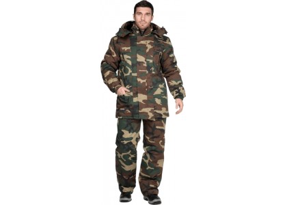 Костюм зимний ТУРИСТ куртка, брюки, размер 128-132, рост 182-188 КМФ зеленый