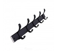 Крючки на планке раздвижные 5 шт Black 