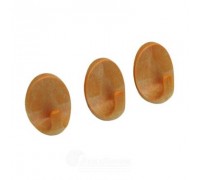 Крючки пластиковые овал дерево 3 шт