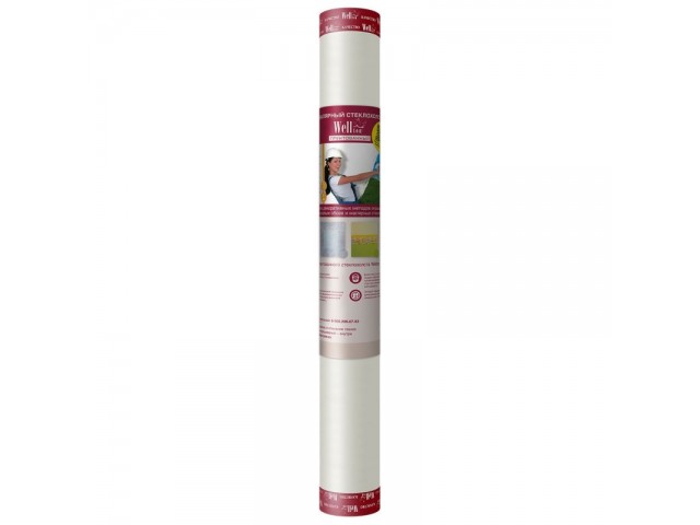 Стеклохолст Wellton 1х25 м малярный грунтованный WP200 Стеклохолст Wellton 1х25 м малярный грунтованный WP200