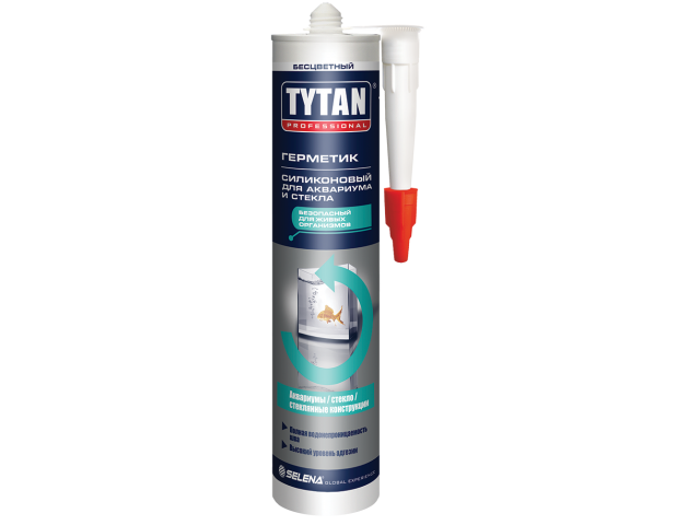 Герметик TYTAN Professiоnal силиконовый для аквариумов и стекла бесцветный 280 мл