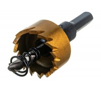 Коронка по металлу HSS 35 мм нитридтитановое покрытие Denzel