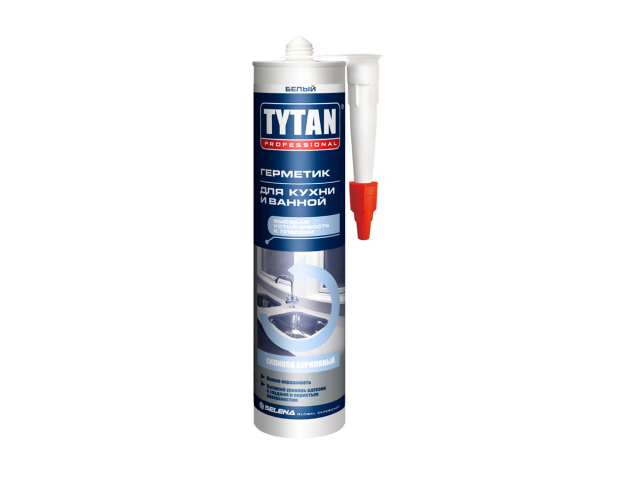 Герметик TYTAN Professiоnal  силиконакриловый для кухни и ванной 280 мл белый 