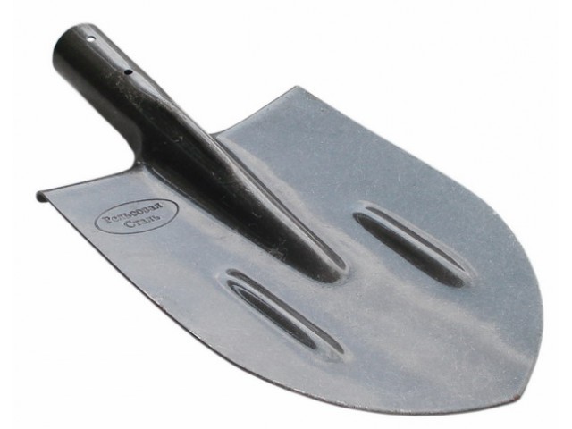 Лопата штыковая ЛШУ, рельсовая сталь, без черенка, 900 +/- 30 гр.