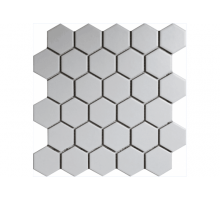 WHITE GAMMA мозаика керамическая матовая чип 51х59х5 мм лист 272х282мм на сетке(20шт/кор)