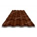 Металлочерепица Панорама (8017) шоколад 1,2*2,25*0,45мм 