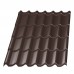Металлочерепица Панорама (8017) шоколад 1,2*6,1*0,45мм 