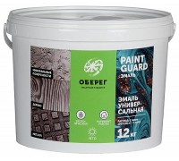 Эмаль акриловая универсальная PaintGuard белый глянцевый база А 12 кг (10 л)