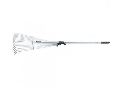 Грабли веерные 15-зубые раздвижные 190-520мм оцинков. с металлическим черенком 