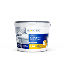Краска ВД фасадная латексная Лакра Белоснежная Л-С 6,5 кг