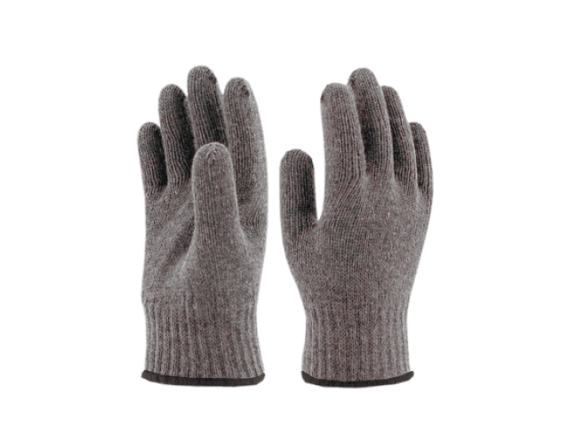 Перчатки утепленные полушерстяные Сибирь двойные, 7 класс, 110 г, р.9, серые