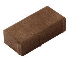 Тротуарная плитка Брусчатка 200х100х60 мм коричневая