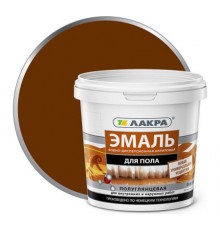 Эмаль акриловая для пола Лакра желто-коричневый 0,9 кг Л-С
