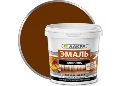 Эмаль акриловая для пола Лакра желто-коричневый 0,9 кг Л-С
