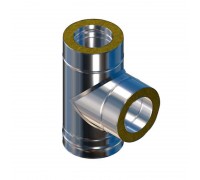 Тройник-сэндвич дымохода 90г d150/230 0,8/0,5мм нерж/оцинк ПИК