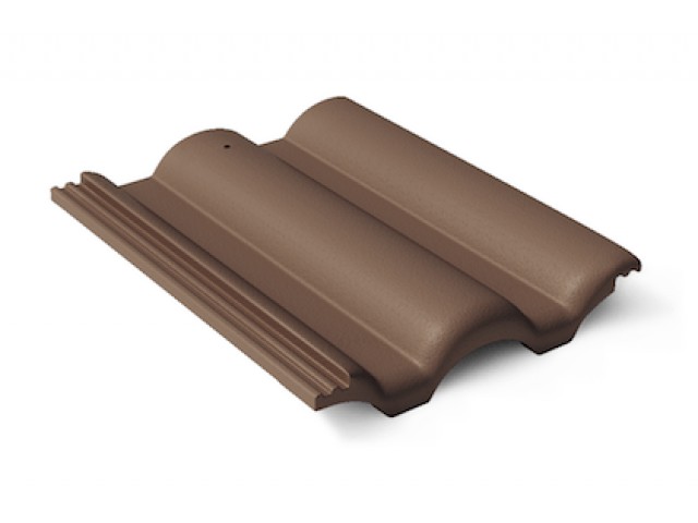 Черепица Braas Таунус темно-коричневая 420х330 мм