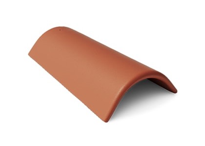 Черепица коньковая Braas Франкфуртская красная 450х250 мм