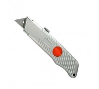 Нож трапециевидный 18 мм, выдвижное трапециевидное лезвие металлический корпус, Matrix