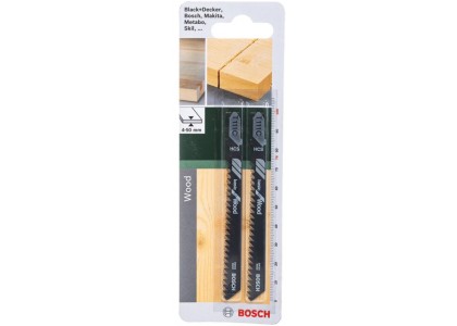 Пилки по дереву 100 х 3 мм, 2 шт, T111C, Bosch