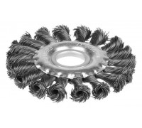 Щётка дисковая 125 х 22 мм крученая стальная проволока, Stayer